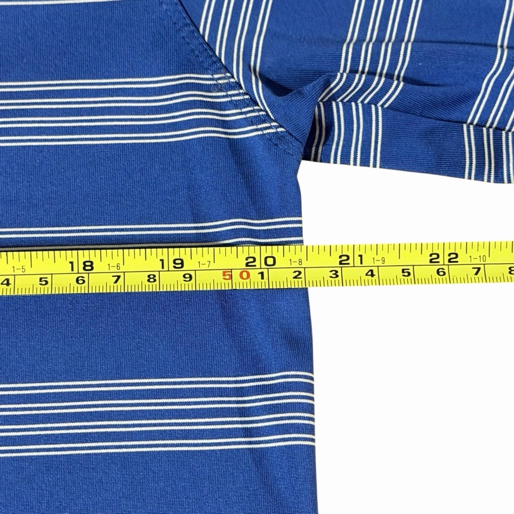 Nike Golf Tour Performance Polo Shirt Dri-Fit Blue White Striped Men's Size‎ M - Picture 8 of 9